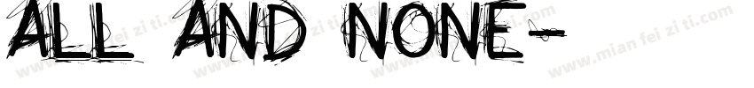 all and none字体转换